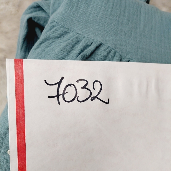 NEW SECRET MISSION Double Cotton Anita Embroidered Midi Dress Dusty Blue - Picture 9 of 9